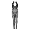 Leg Avenue - Bodystocking Résille Sans Couture Taille Unique - Noir